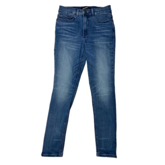 Express Stretch Denim Perfect High Rise Legging Jeans Medium Wash Size 4S #1580 - Picture 1 of 10